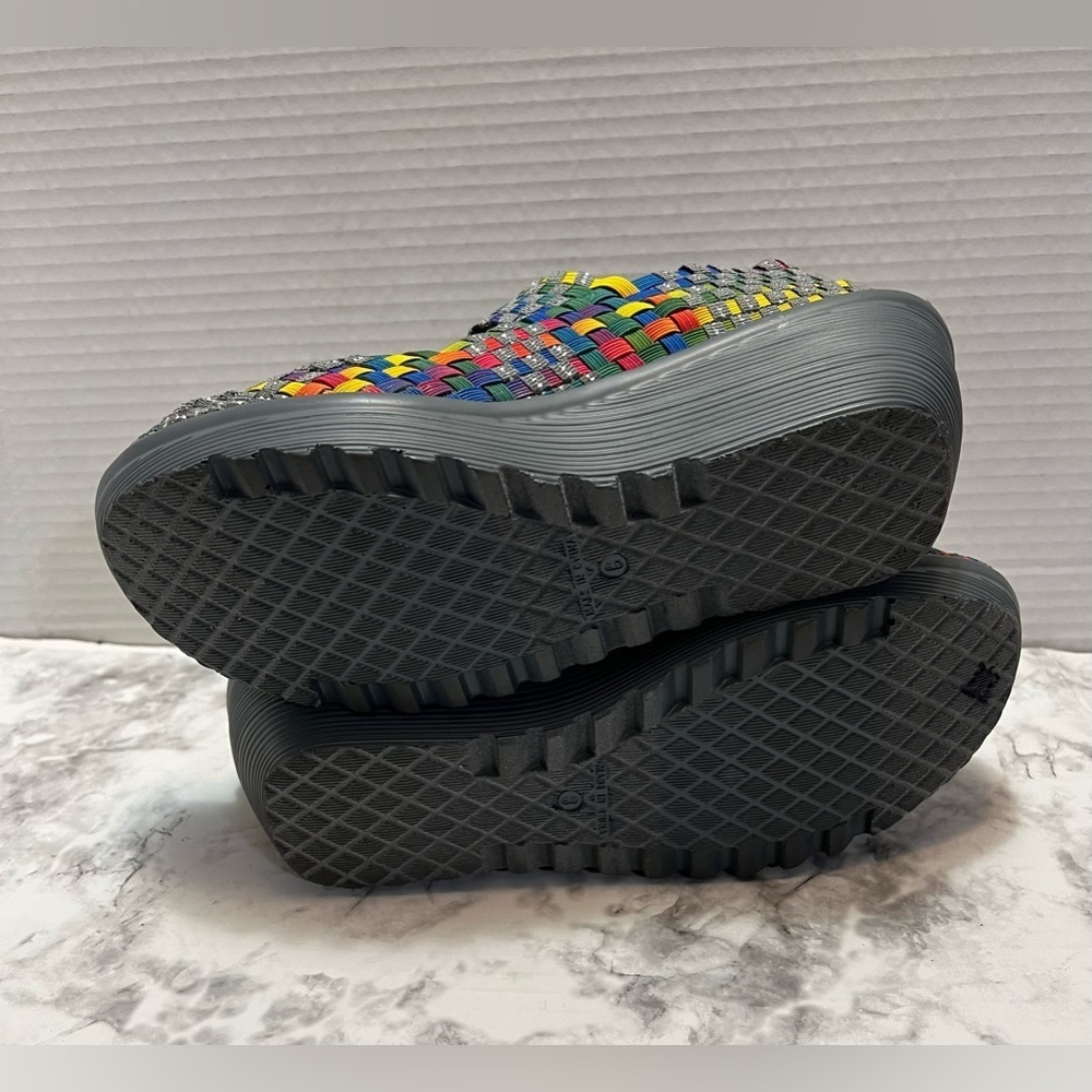 St. John's Bay Multicolor Woven Platform Shoes Size 8” - Picture 5 of 6